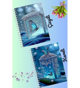 Büyülü ışık defter seti 2 adet A4 boyutu 21*30 çizgili + kareli 60 syf