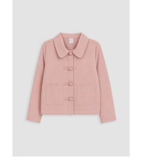 LCW Kids Pembe Kürklü Bebe Yaka Kız Çocuk Mont