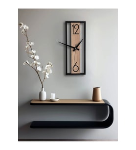Ahşap Modern Saat Dekoratif Duvar Saati Mdf Duvar Saati Siyah Kahve 6 mm Mdf Lazer Kesim Saat