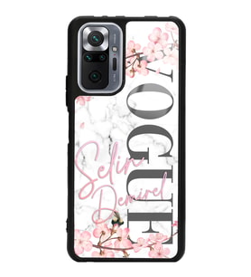 Xiaomi Redmi Note 10 Pro - 10 Max Uyumlu Mermerli Sakura Vogue Tasarımlı Glossy Telefon Kılıfı