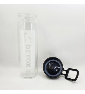 My Bottle Detoks Cam Şişe 550 ml (Siyah)
