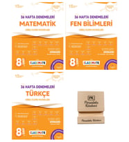 Okyanus LGS 8. Sınıf Classmate Matematik Fen ve Türkçe 36 Hafta Deneme 3lü Set+ Telefon Standı