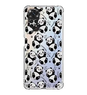 Xiaomi Redmi Note 11 Kamera  Korumalı  Antishock Kapak Panda Tasarımlı Şeffaf Kılıf