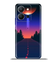 Vivo Y36 Kapak HD Renkli Dizayn Silikon Kılıf - Ay Yolu