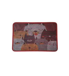 Nanbell Elekli Çift Katlı Kedi Kumu Paspası 60X45 cm Desenli No:1