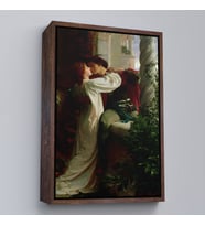 Çerçeveli Romeo ve Juliet Dekoratif Duvar Tablosu (Siyah)