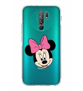 Xiaomi Redmi 9  Kamera Korumalı Kapak Minnie Mouse Tasarımlı Şeffaf  Kılıf