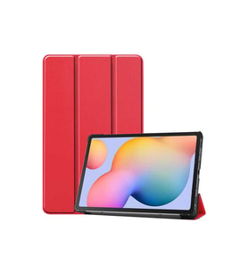 Lenovo Tab M10 Plus TB-125F - TB-128F 3. Jenerasyon Uyumlu Zore Smart Cover Standlı 1-1 Kılıf (Kırmızı)