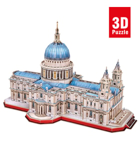 Cubic Fun Aziz Paul Katedrali 3D Puzzle (Büyük boy ve iç görünüml