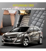 Hyundai İ30 Antrasit Renk Tay Tüyü Cepli & Terletmez Sırtlı Oto Koltuk Minder Seti - Koltuk Koruma Kılıfı (ÖN & ARKA TAM SET)