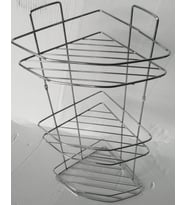 Metal banyo rafı 3 lü - şampuanlık