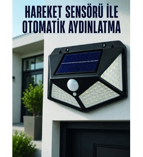 Hareket Sensörlü Güneş Enerjili Duvar Lambası Dış Mekan İçin Güçlü LED Aydınlatma