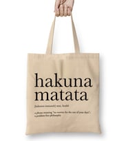 Hakuna Matata 04 Bez Çanta Uzun Saplı
