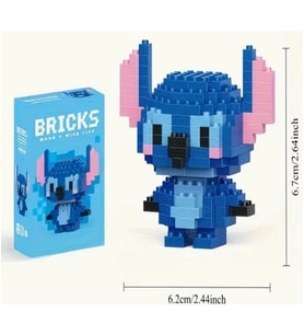 Stitch Mini Blok Figür  Mikro Parçalı Puzzle Oyuncak