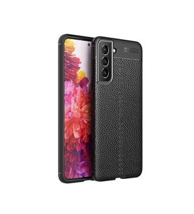 Samsung Galaxy S22 Plus Kılıf Deri Tarzı Niss Silikon Case Kapak (Siyah)