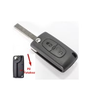 Peugeot Partner 207 307 308 407 Uyumlu Kumanda Kabı Anahtar Kabı Oto Anahtarlık Pil Yataksız Logolu