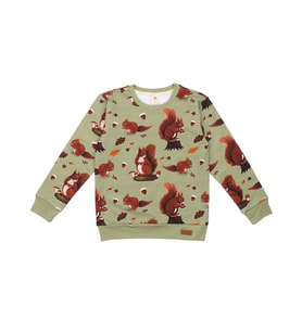 Sincap Desenli Dijital Baskılı Organik Bebek Sweatshirt
