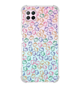 Huawei P40 Lite  Köşe Korumalı Antişok Kapak Hello Kitty Tasarımlı Şeffaf  Kılıf