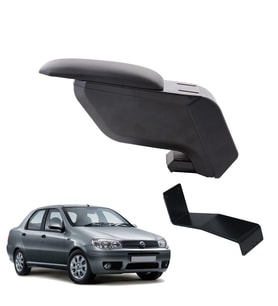 Fiat Albea 2009 Delmesiz Çelik Ayaklı Siyah Kolçak Kol Dayama