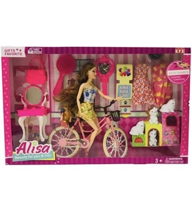 Full Aksesuarlı Bisikletli Alisa Bebek