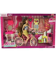 Full Aksesuarlı Bisikletli Alisa Bebek