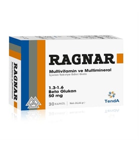 Ragnar Mutlivitamin ve Multimineral 1.3-1.6 Betaglukan 50 mg 30 Kapsül