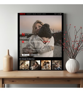 Netflix Tasarımlı  Kişiye Özel Kişileştirilebilir Fotoğraflı Anne Tasarımlı Ahşap Tablo