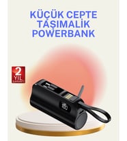 Dahili Konektörlü 20W Hızlı Şarj Mini Taşınabilir