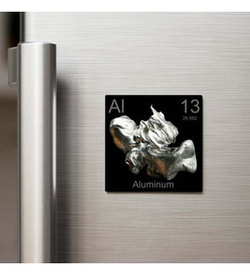 Aluminum (Alüminyum) Elementi – Buzdolap Magneti – 9x9 cm