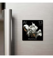 Aluminum (Alüminyum) Elementi – Buzdolap Magneti – 9x9 cm