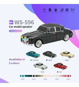 WS-596 Araba Görünümlü Kablosuz Bluetooth Hoparlör Siyah (5343)