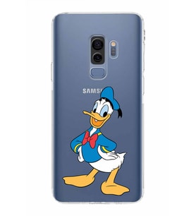 Samsung Galaxy S9 Plus  Kamera Korumalı Kapak Donald Duck Tasarımlı  Şeffaf Kılıf