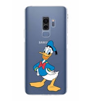 Samsung Galaxy S9 Plus  Kamera Korumalı Kapak Donald Duck Tasarımlı  Şeffaf Kılıf