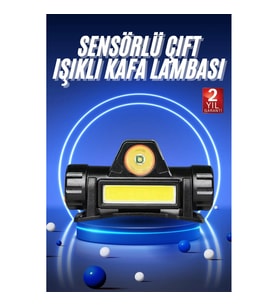 Mey İthalat® Ledli Şarjlı Kafa Lambası LED Şarjlı Su Geçirmez Kafa Feneri