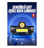 Mey İthalat® Ledli Şarjlı Kafa Lambası LED Şarjlı Su Geçirmez Kafa Feneri
