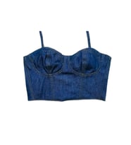 Denim Top Büstiyer