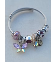 Kelebek Charm Pandoramodel Çelik Bileklik