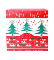 Yılbaşı Çam Ağacı Motifli Hediye Kutusu 15x7 cm