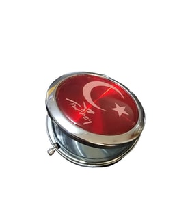 Northcity Türk Bayraklı El Aynası St00162 – 7 cm Kompakt ve Şık Aksesuar