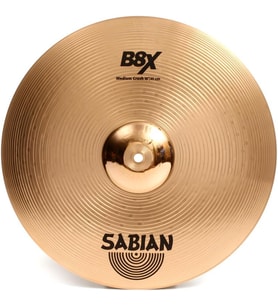 Sabian 41608X B8X Medium Crash 16 İnç Davul Zili (Başlangıç/Orta Seviye)  Saf B8 Bronz, Dengeli Sürdürülebilirlik (Sustain) ve Çok Yönlü Kullanım