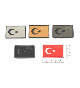 Türk Bayrağı Küçük Boy Peç Arma (Kırmızı)