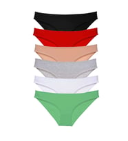 6 adet Süper Eko Set Likralı Kadın Slip Külot Renk 2