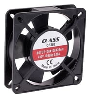 Class 108X108X25 Ac 220V  Aksiyel Fan Cf 262 Metal Kasa (Siyah)