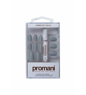 Promani Mat Gri Takma Tırnak Kiti pr5673