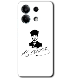 Xiaomi Redmi Note 13 Pro 5G Kılıf HD Desen Baskılı Kılıf - Kemal Atatürk İmza
