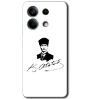 Xiaomi Redmi Note 13 Pro 5G Kılıf HD Desen Baskılı Kılıf - Kemal Atatürk İmza