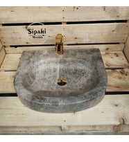 Dark Emperador Tek Batarya Çıkışlı Dizayn  Lavabo