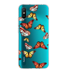 PrintiFy Xiaomi Redmi 9A ile Uyumlu 1mm Slim Fit Water Color 2 Baskılı Şeffaf  Kılıf