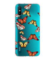 PrintiFy Xiaomi Redmi 9A ile Uyumlu 1mm Slim Fit Water Color 2 Baskılı Şeffaf  Kılıf
