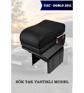 fiat doblo 2012 kol dayama Yastıklı Lüks Siyah geniş model Deri
